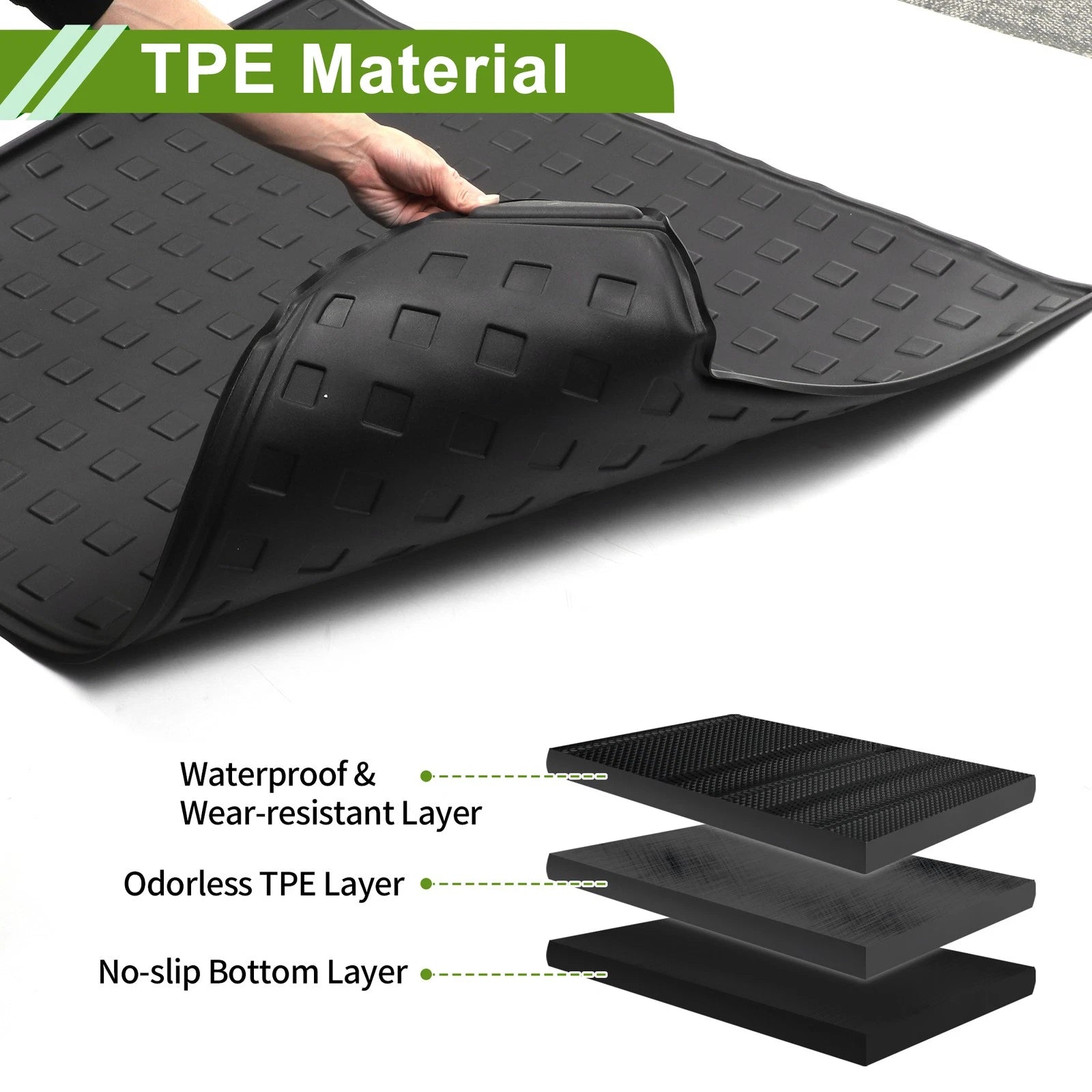 Rear Trunk Mat for Hyundai Tucson (2022–2024) TPE Cargo Liner
