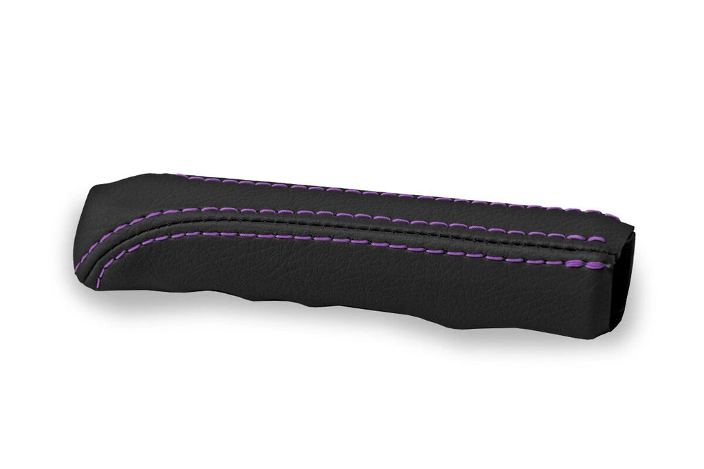 Leather E Brake Boot Cover for BMW E30 (1984–1991) Black Purple Stitch
