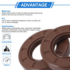 2X Oil Seal Rotary Shaft Seal for Various Models (25x47x7mm) FKM Rubber