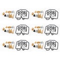 6x Carburetor Repair Rebuild Kit for Honda CBX 1000 (1981–1983)