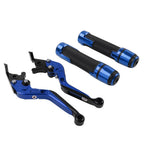 Blue Extendable Brake Clutch Levers & Handlebar Grips for Honda CBR1000RR (2004-2023)