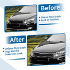 Front Upper Bumper Grille for Kia Optima (2011) Black Chrome Silver Tone