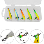 Set of 5 Ice Fishing Spoons 5cm 5g for Russian Sea Bass (Winter Fishing)