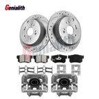 Set of 4 Rear Brake Calipers Rotors Ceramic Pads for Honda CR-V (2012–2016)