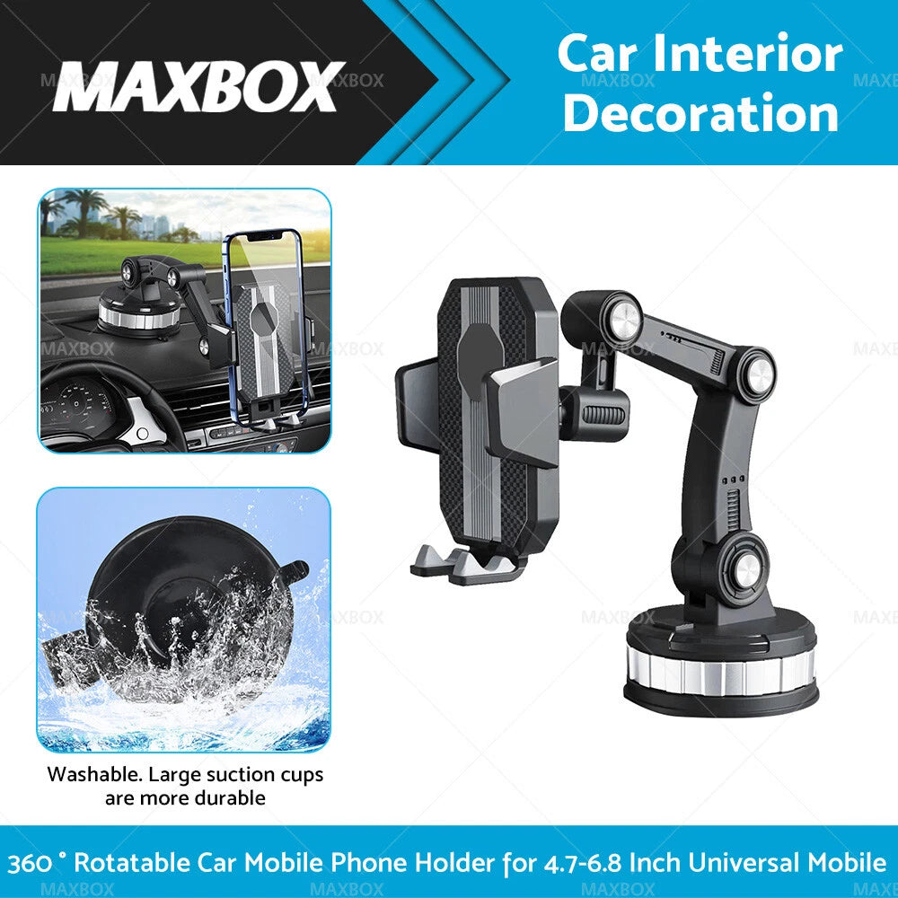 Car Phone Holder Suction Cup Mount for Universal 4.7-6.8 Inch (360°)