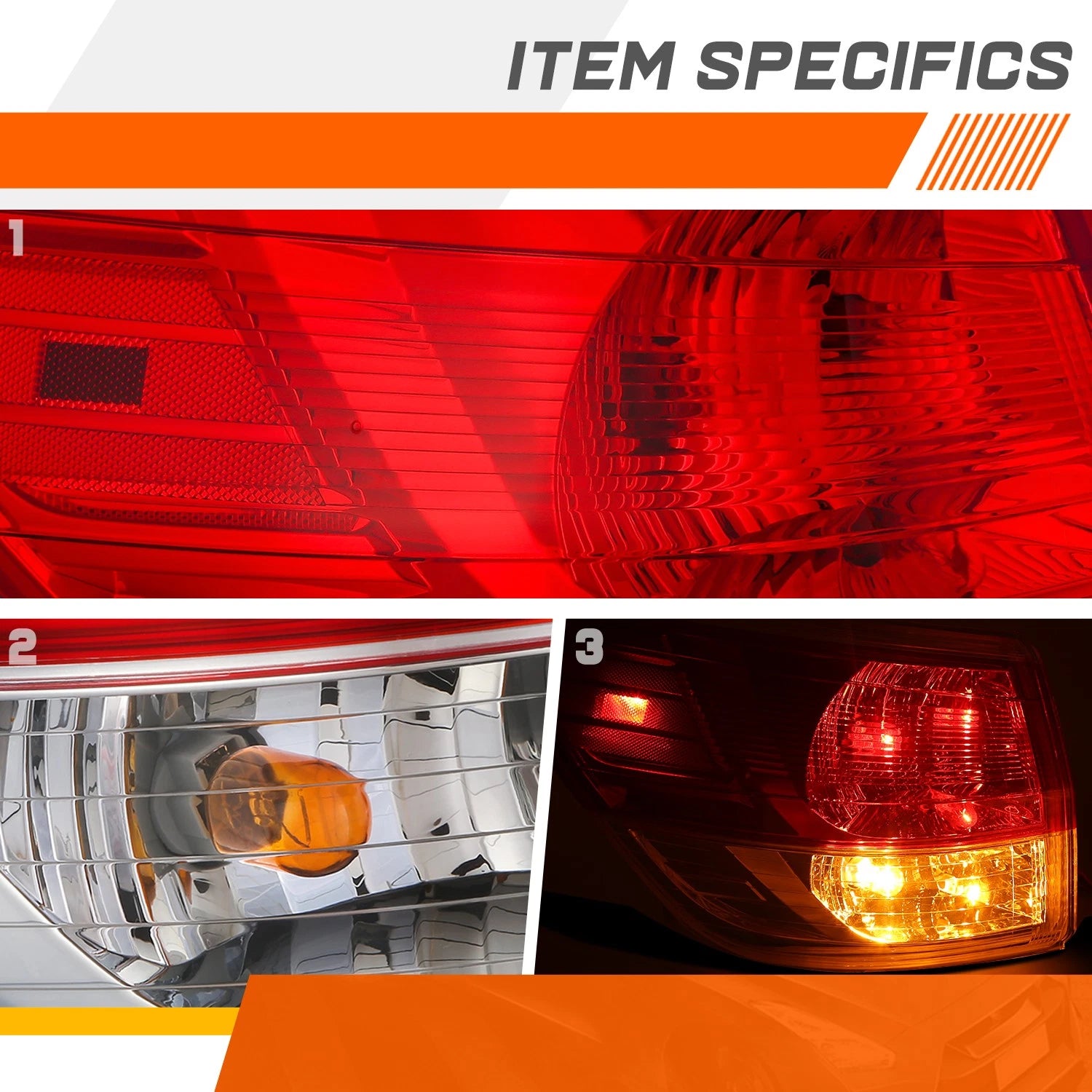 Left Side Chrome Outer Tail Light Stop Brake Lamp for Nissan Pathfinder (2013–2016)