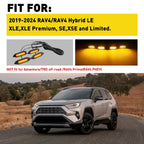 4X Amber Smoked LED Grille Lights for Toyota RAV4 (2019–2024) EPY