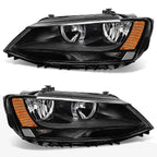 Headlight Replacement Pair for Ford Ranger (1993–1997) Black Housing Clear Lens