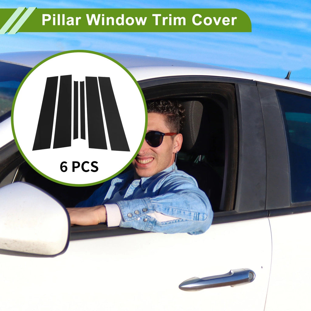 Set of 6 Pillar Window Trim for Chevy Equinox (2018–2023) Black