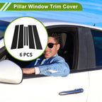 Set of 6 Pillar Window Trim for Chevy Equinox (2018–2023) Black