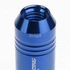 20 PCS Open End M12x1.5 60mm Tall Blue Aluminum Lug Nuts for JDM Vehicles