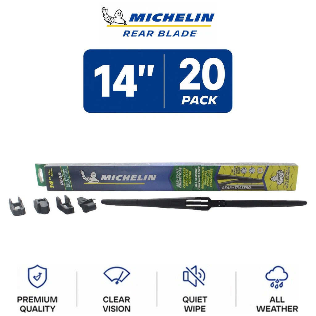 Set of 2 Michelin Rear Wiper Blades for Curved-Fit Vehicles (20-Pack)