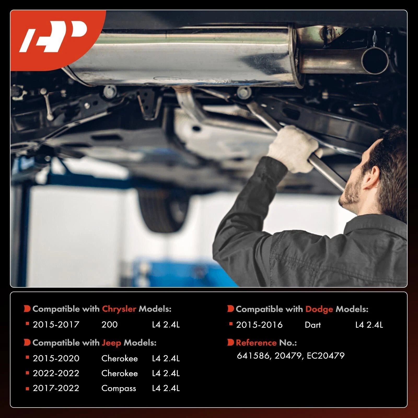 Front Catalytic Converter for Jeep Cherokee KL (2015-2020) & Compass (2017-2022)