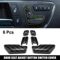 Set of 6 Carbon Fiber Door Adjust Button Switch Covers for Mercedes Benz