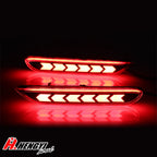 Pair Red LED Rear Bumper Tail Brake Signal Lights for Infiniti Q30 Q50 Q70 QX60 (2016–2020)