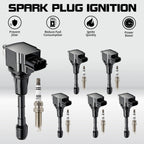Set of 6 Ignition Coils & Spark Plugs for Nissan Murano V6 3.5L (2009–2019)