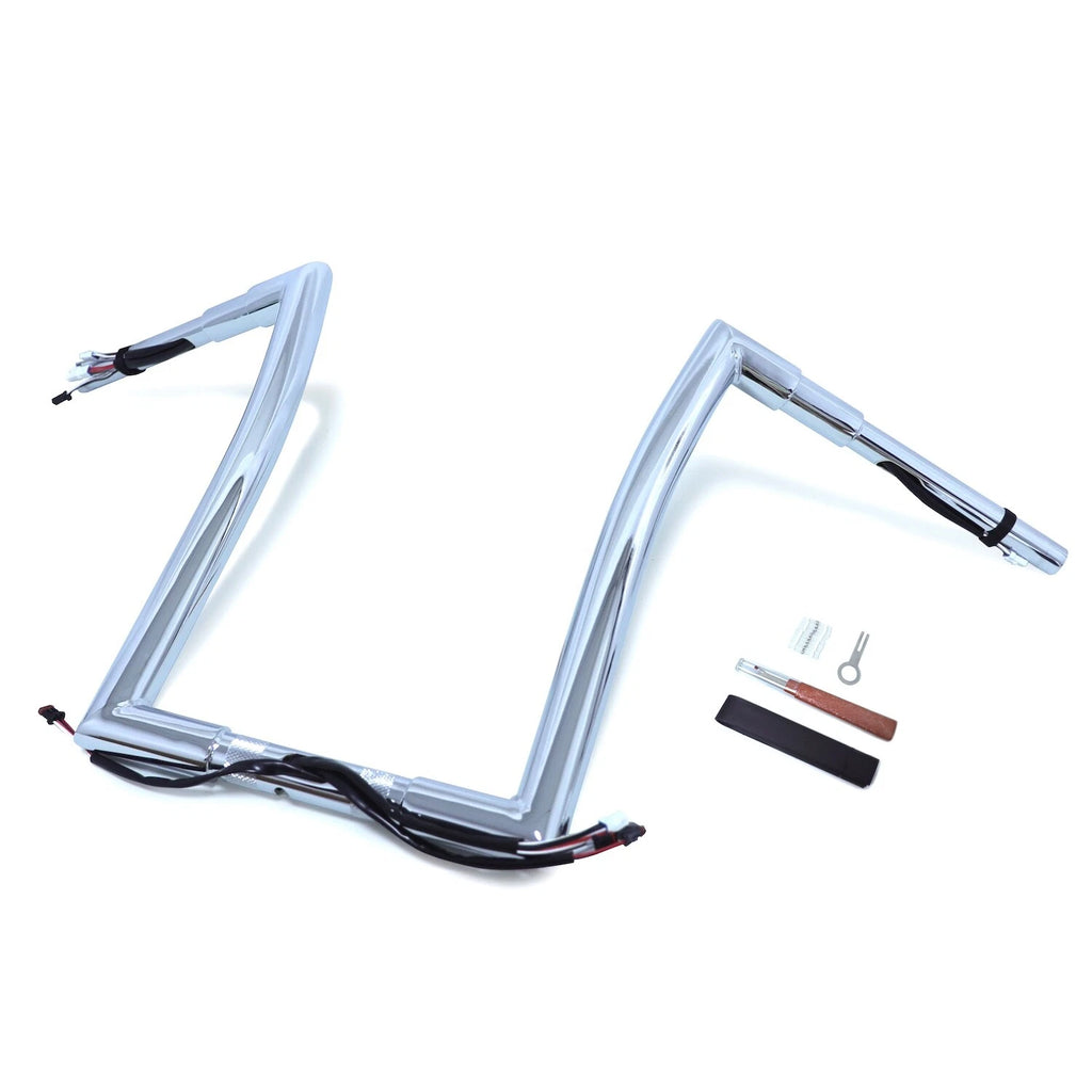 Chrome 16" Prewired Handlebar 1.5" 32mm for Harley Road Glide (2016–2023)