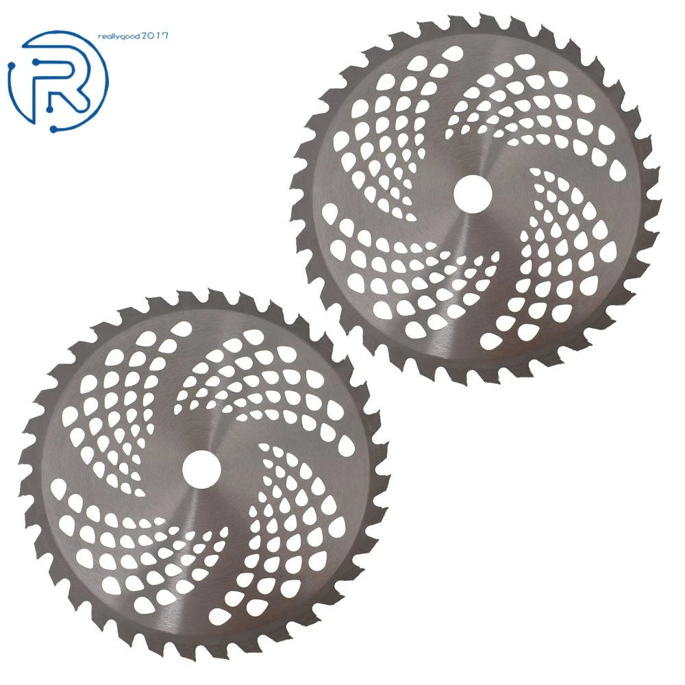 2X Carbide Tip Brush Blades for Cutter Trimmer (9" x 36T)