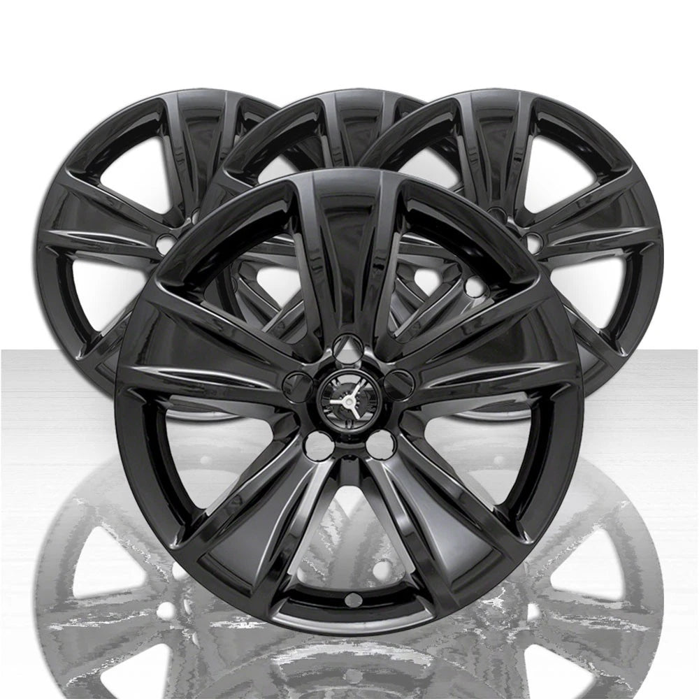 4 fit Dodge Challenger 2015-2021 Black 18" Wheel Skins Hub Caps Full Rim Covers