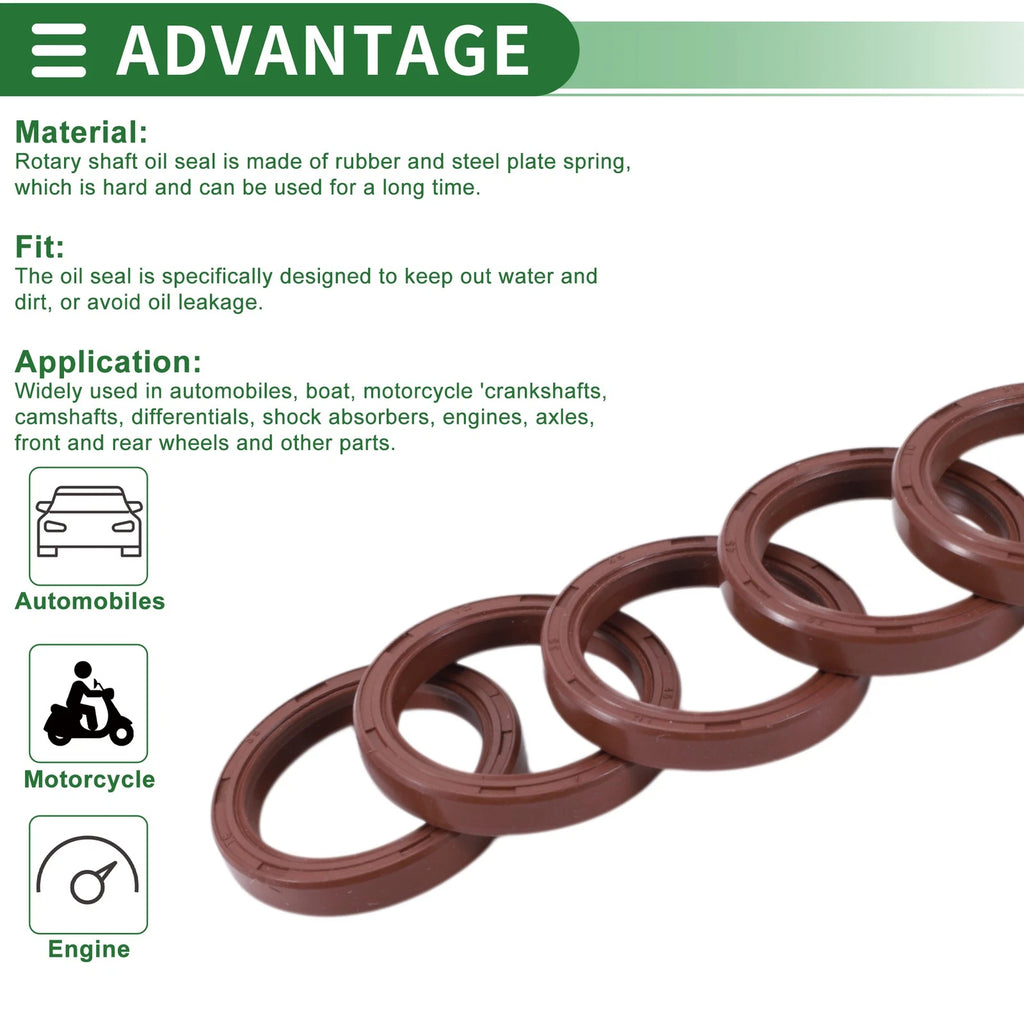 Set of 5 Oil Seal Rotary Shaft Seal 35x45x7mm for Various Models