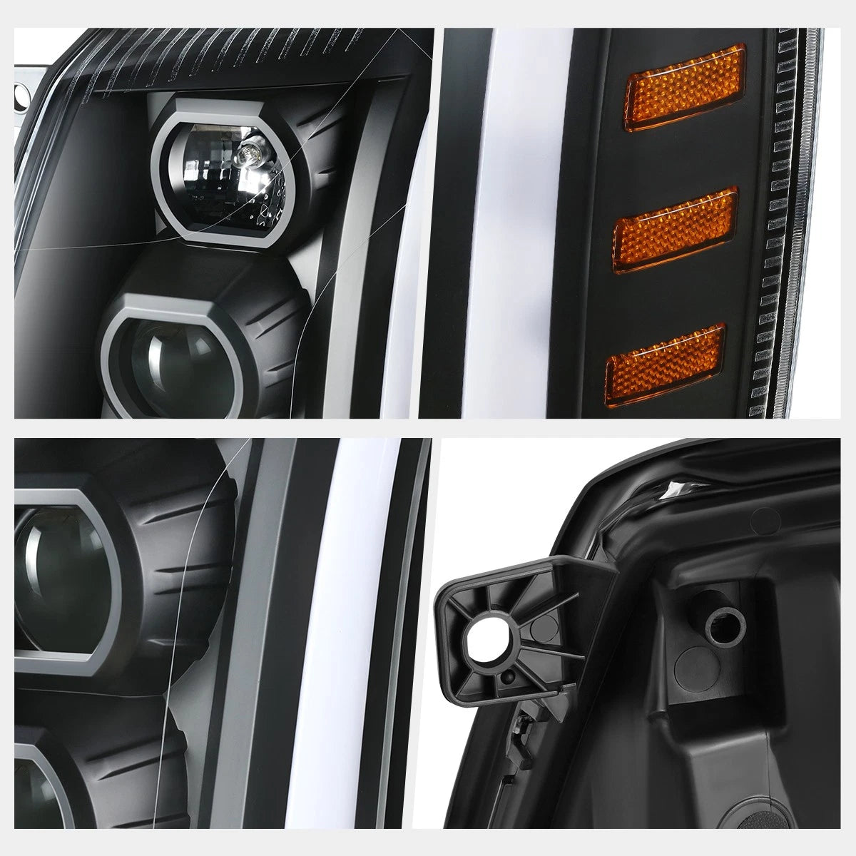 LED Signal Switchback Projector Headlights for Cadillac Escalade ESV EXT (2007–2014)