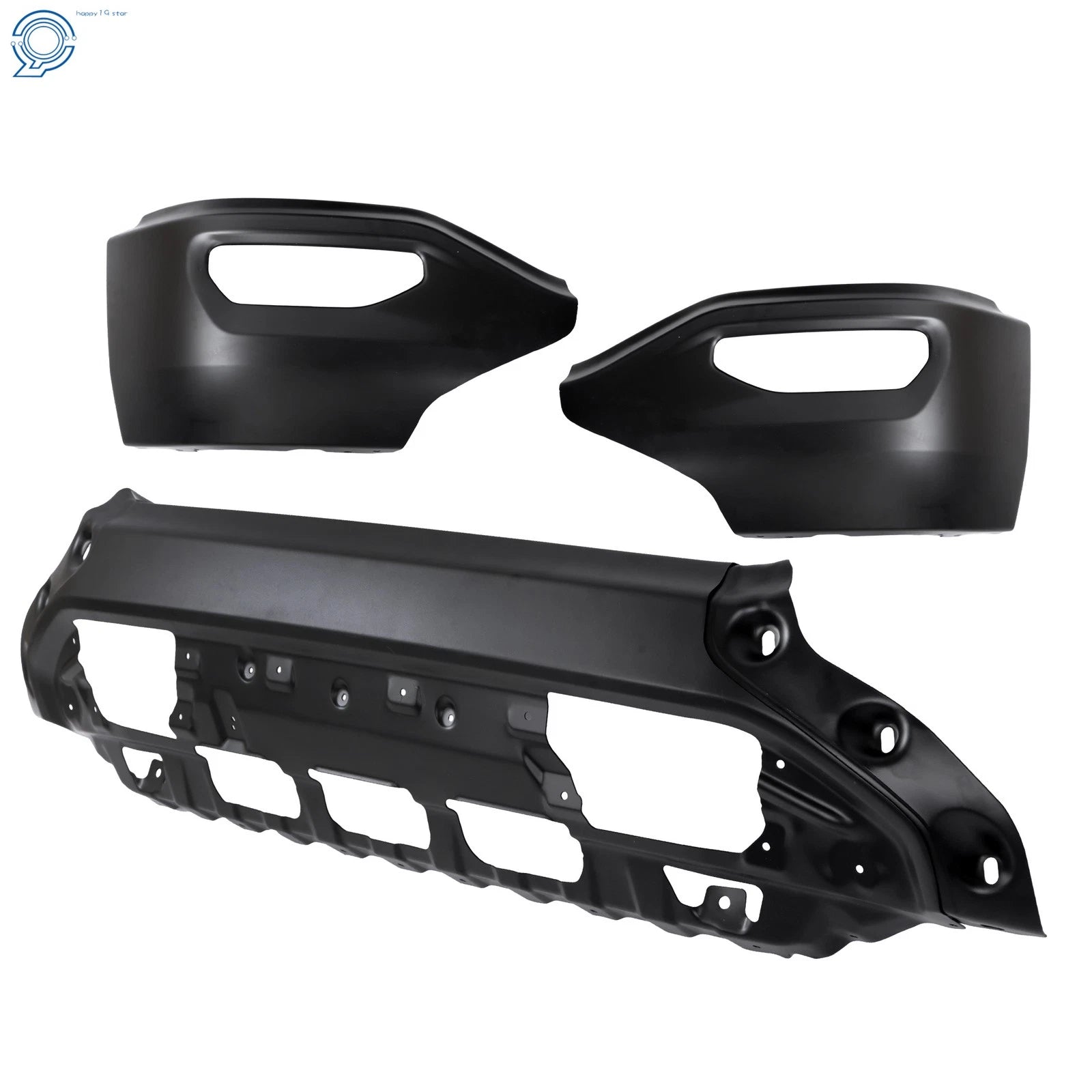 Front Bumper Face Bar for GMC Sierra 1500 (2016-2018) Split Steel