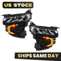 LED Headlight Set for Chevy Tahoe (2021–2024) w/ Halogen Turn Signal