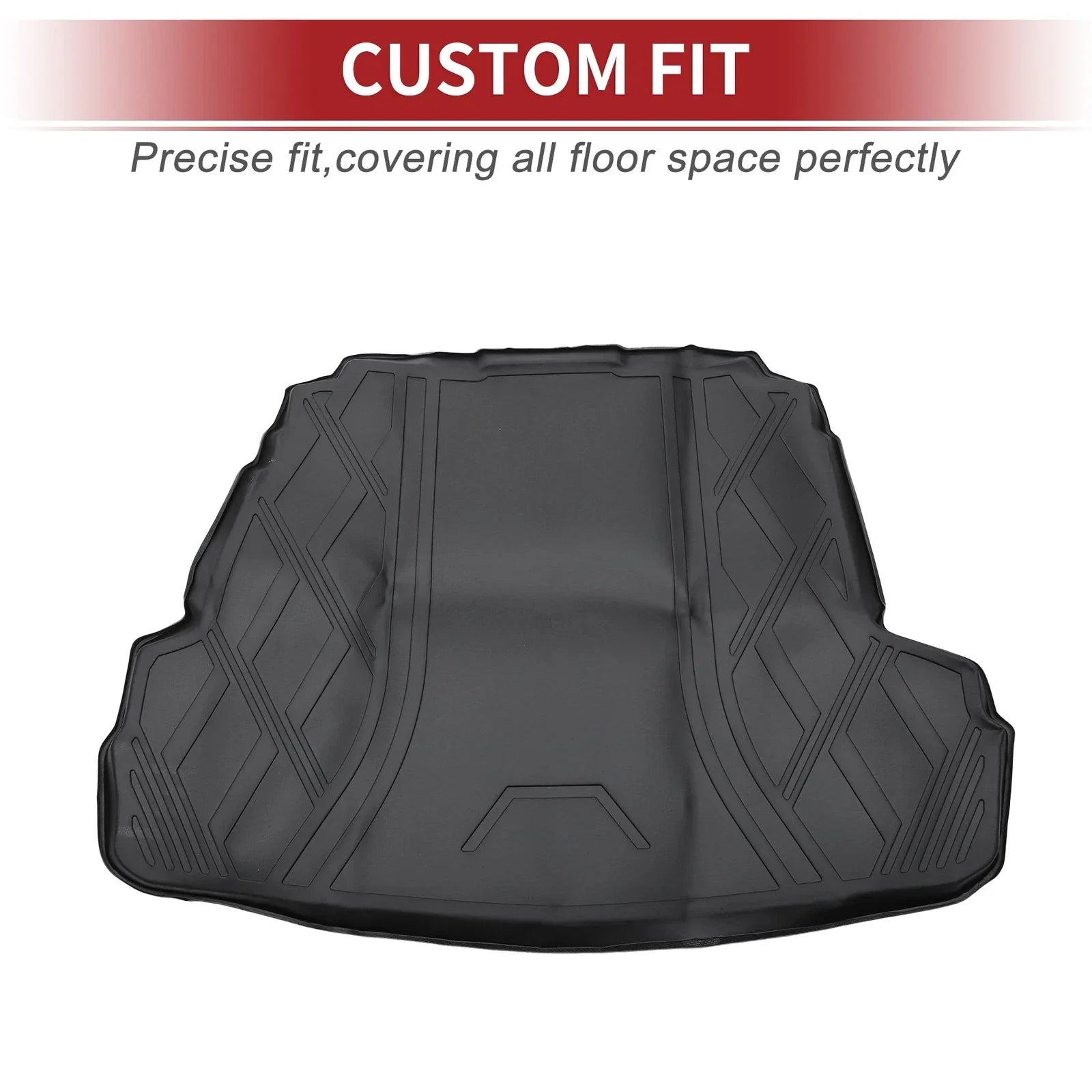 Cargo Liner Rear Trunk Mat for Hyundai Sonata (2011-2014) Diamond Pattern TPE