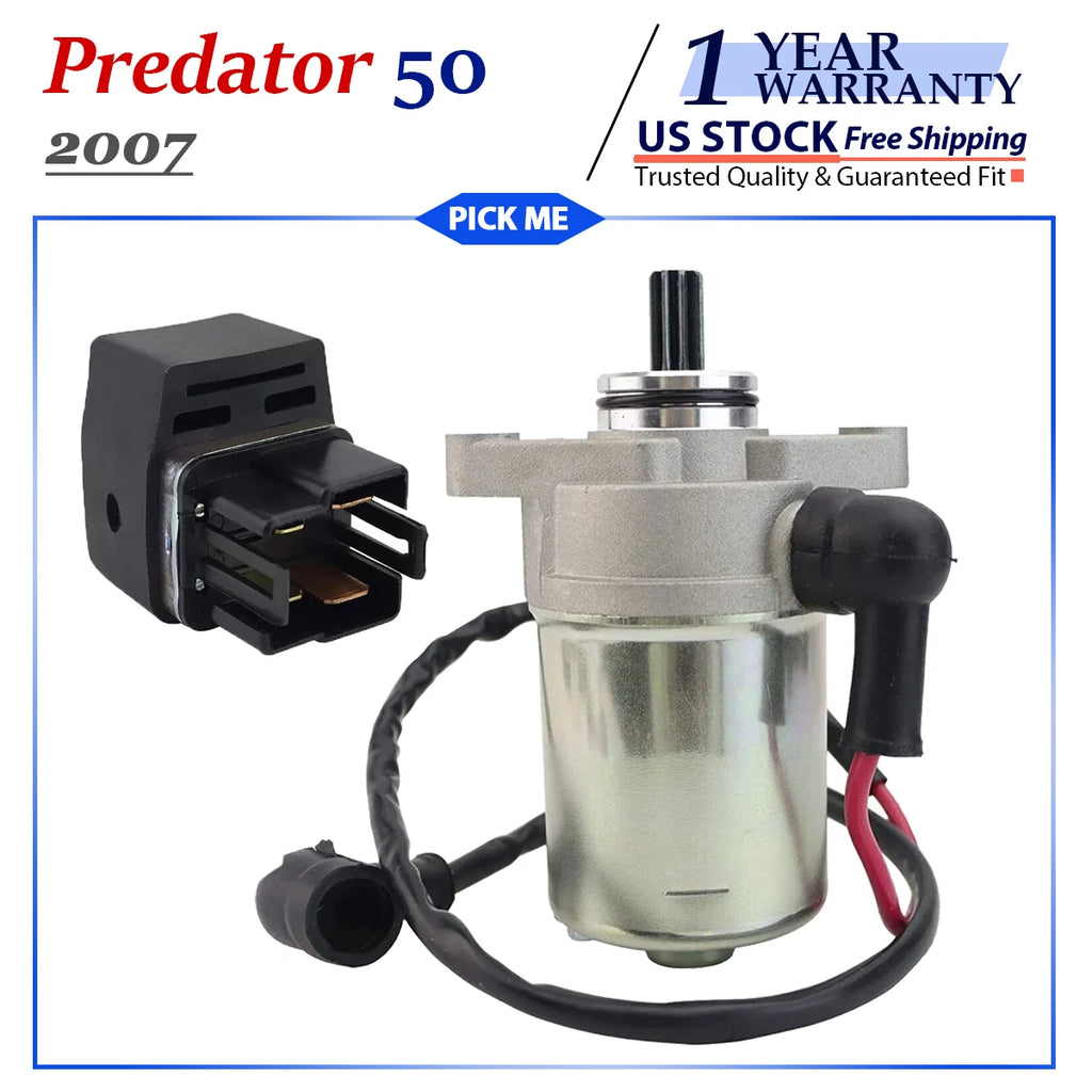 Starter Motor with Relay for Polaris Predator 50 (2007)