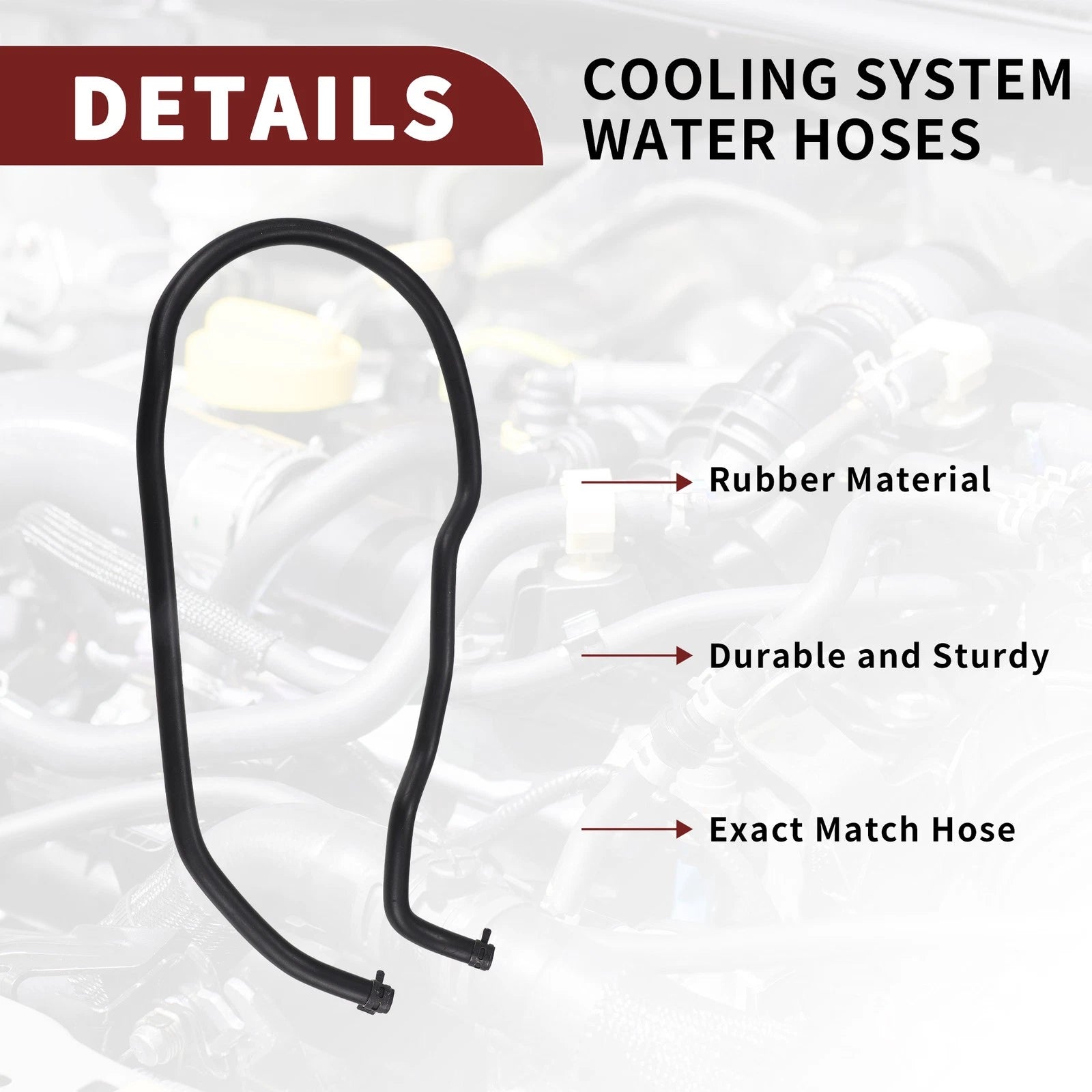 Radiator Hose for Ford C-Max (2007–2010) No. 3M5H8C012CH | Black