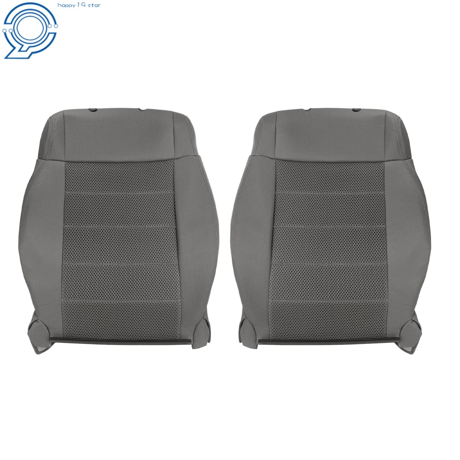 Upper Seat Back Covers for Jeep Wrangler (2007-2012) - Gray Knit Fabric