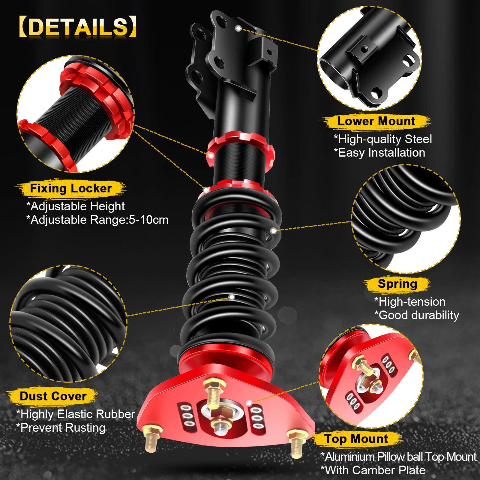 Coilover Shocks Struts Kit for Hyundai Genesis Coupe (2011–2015)