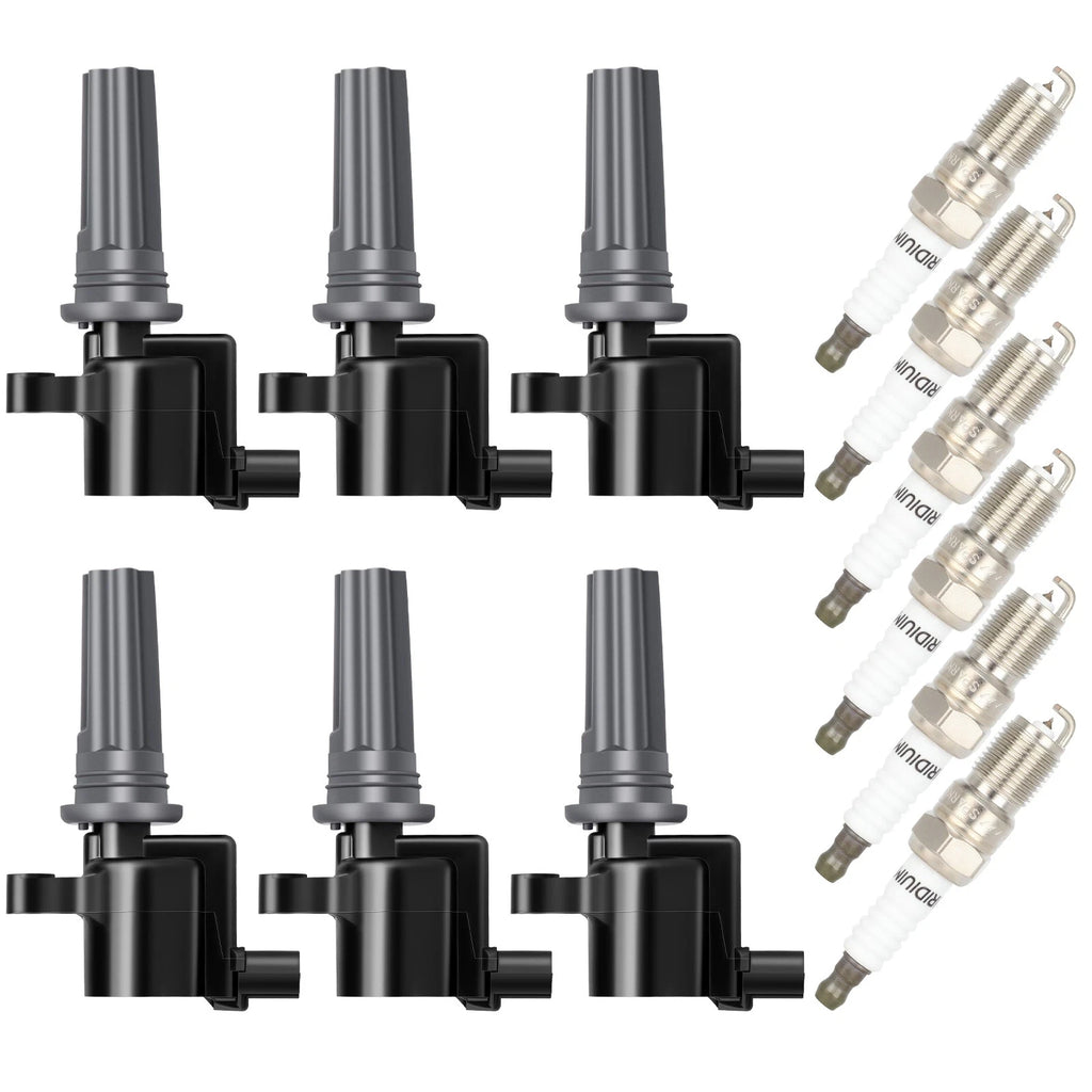 Set of 6 Ignition Coil Spark Plugs for Jaguar S-Type, Lincoln LS