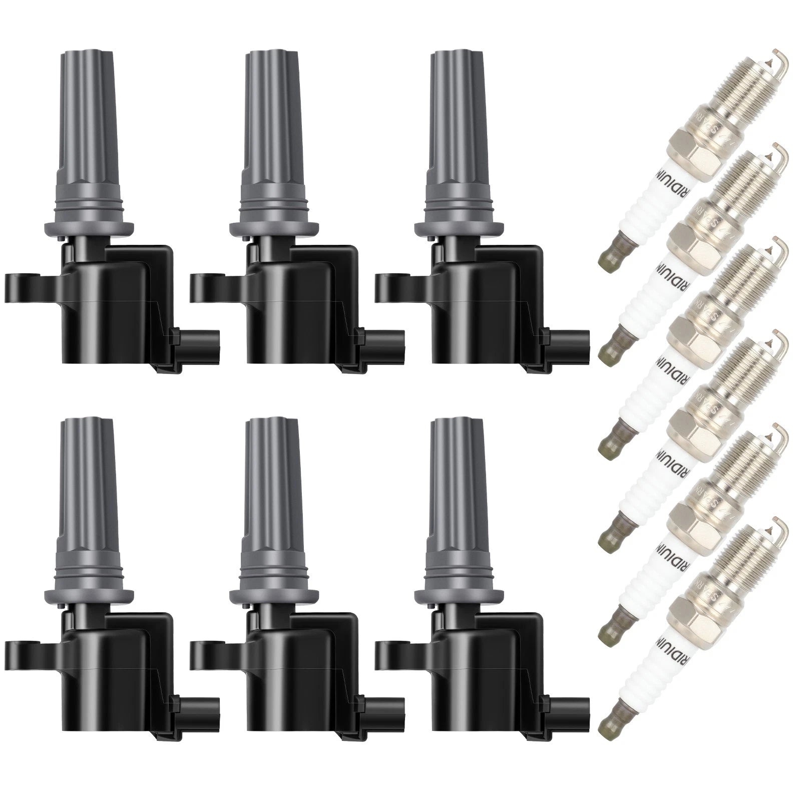 Set of 6 Ignition Coil Spark Plugs for Jaguar S-Type, Lincoln LS