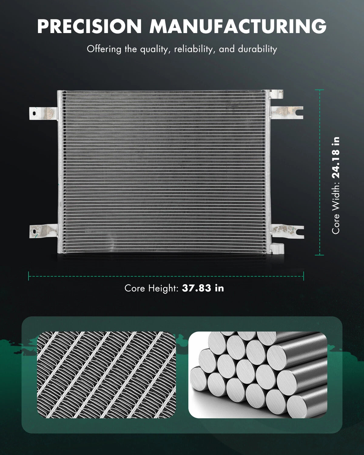 Aluminum AC Condenser for Kenworth T370 (2009) & Peterbilt 320 (2011)