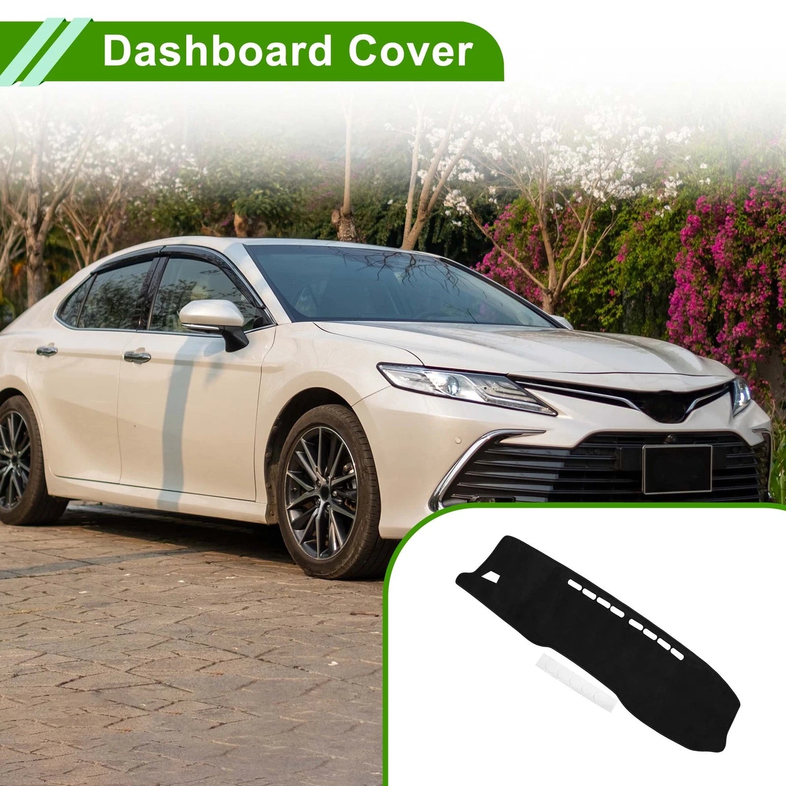 Dashboard Cover Mat for Toyota Hilux Gun125 (2017–2020) Black