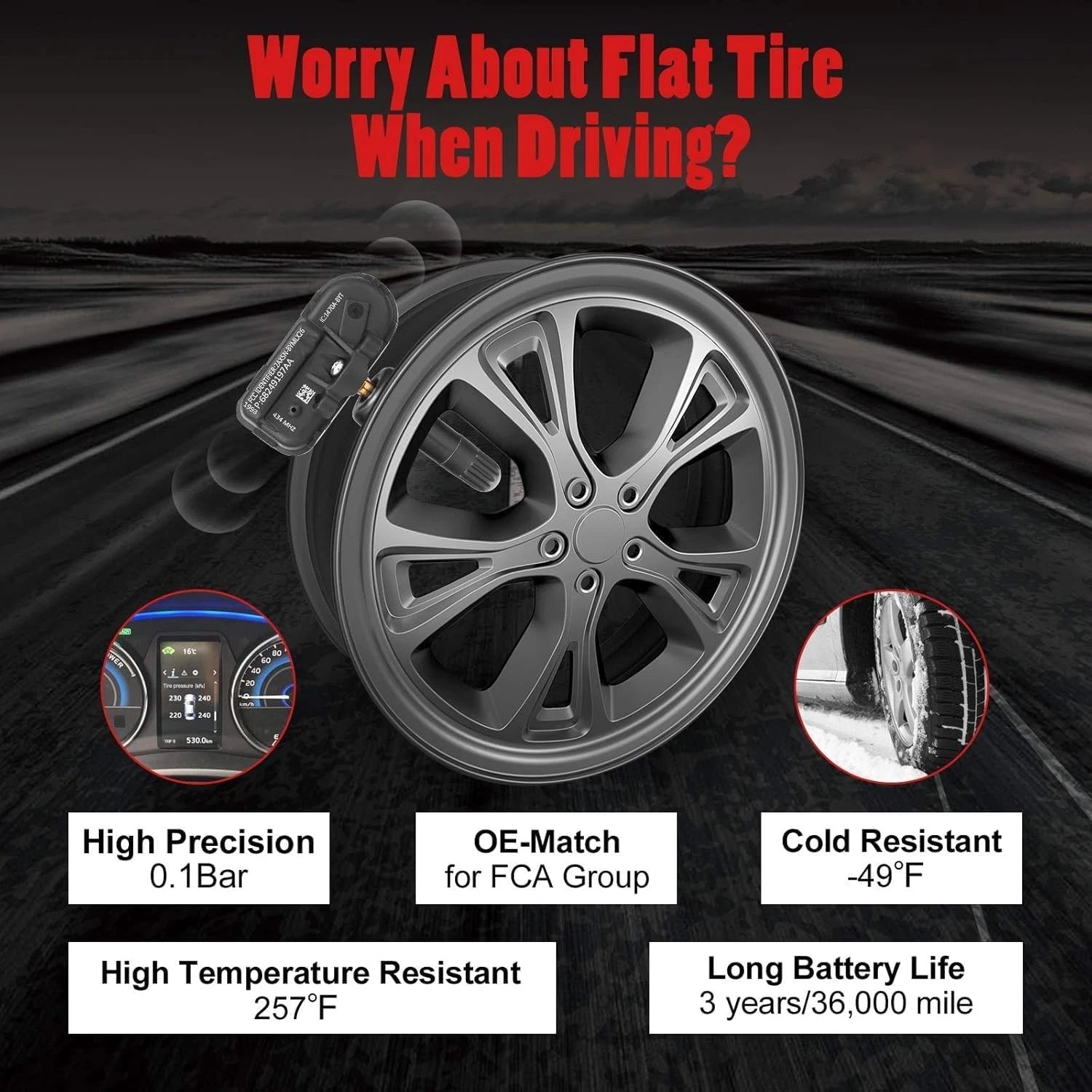Tire Pressure Sensor TPMS for Ram 1500 Classic (2019-2021)