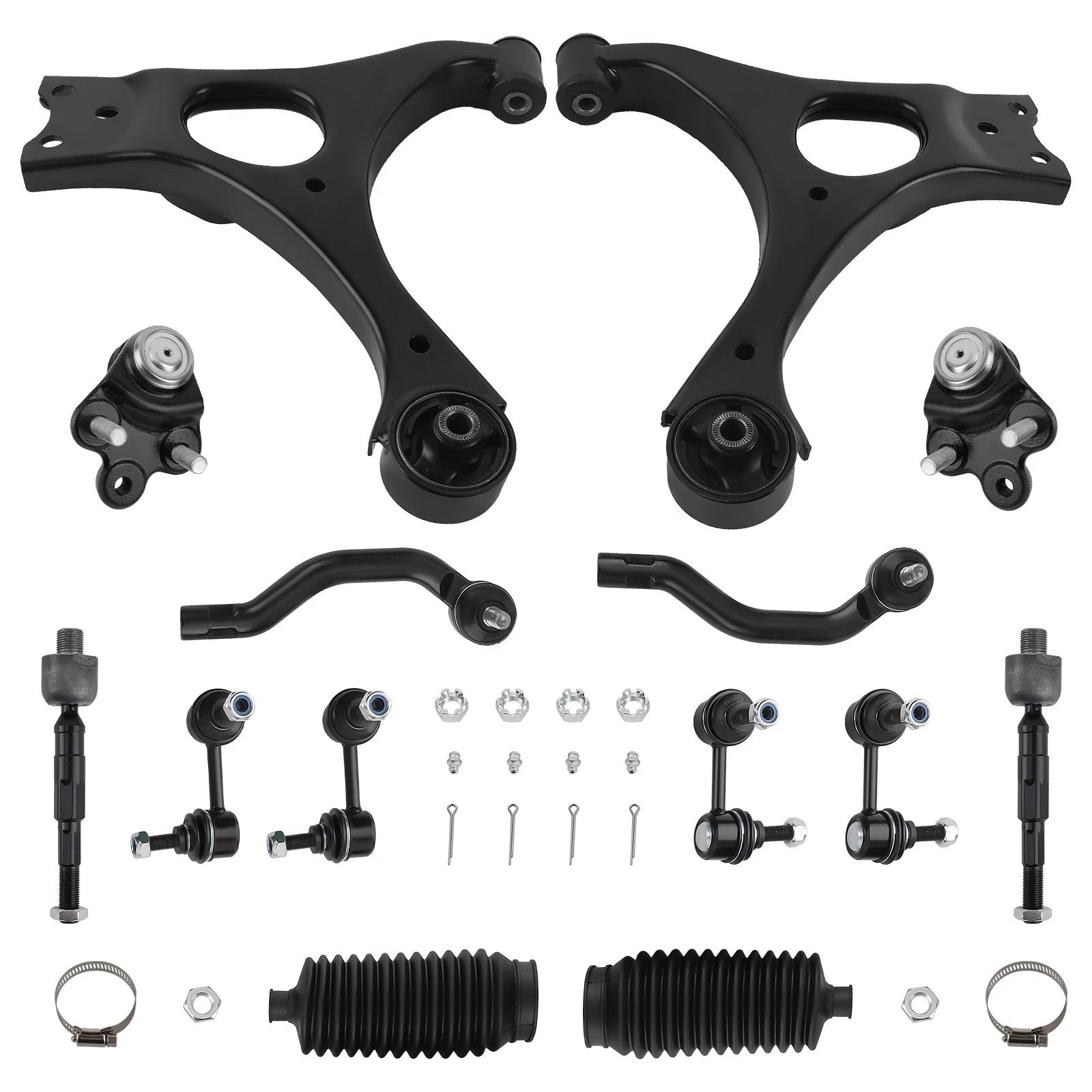 Front Lower Control Arms w/Ball Joint Sway Bar Tie Rod for Honda Civic (2006–2011)