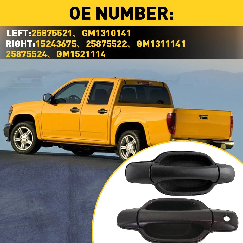 Pair Exterior Door Handle for Chevrolet Colorado (2004–2012) LH RH