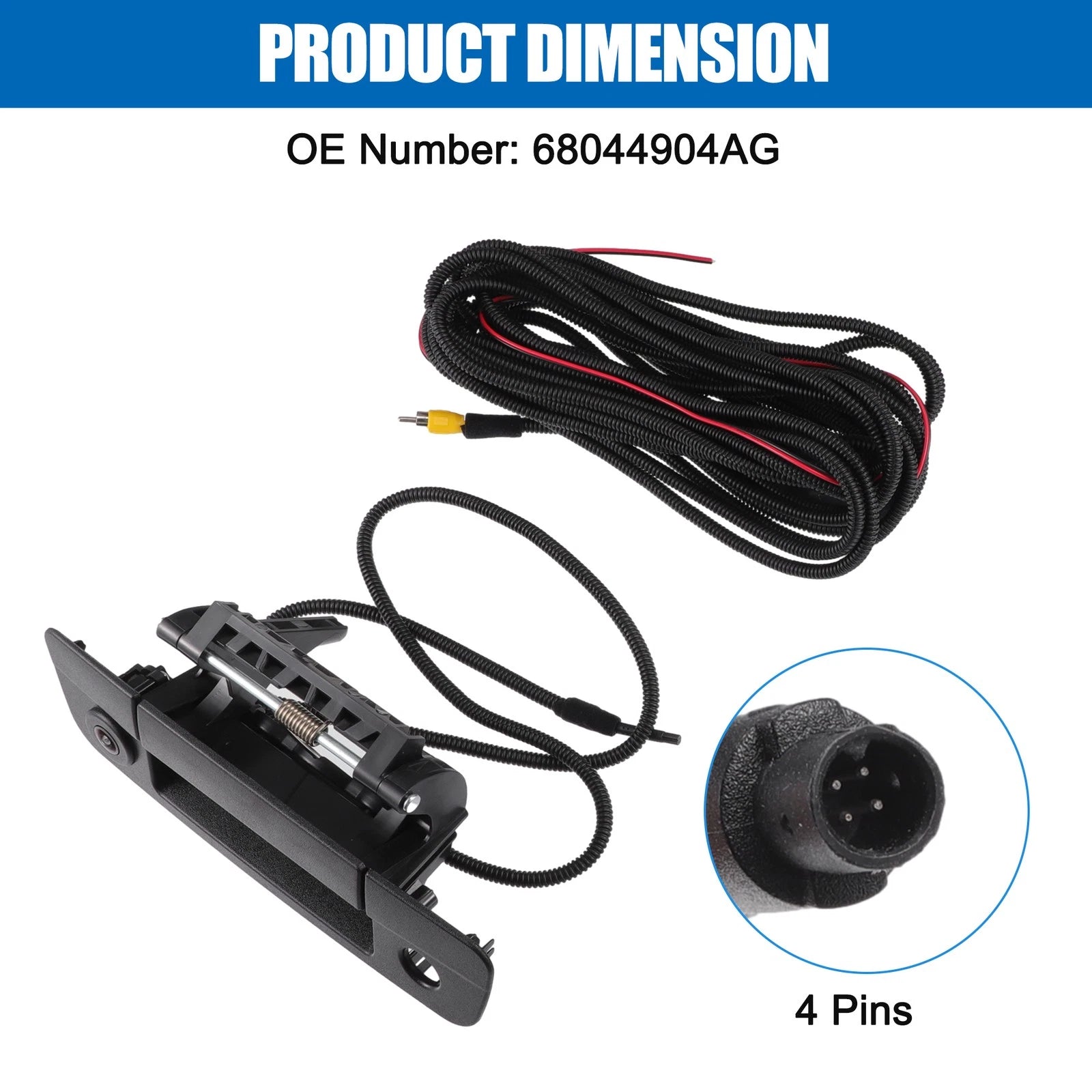 Rear View Backup Reverse Camera No. 68044904AG for Dodge Ram 1500 (2010–2017)