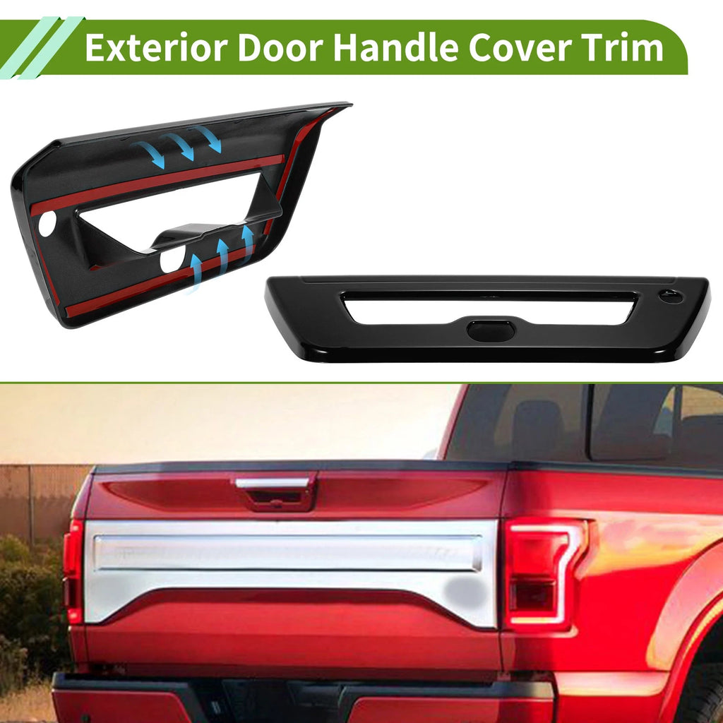Exterior Trim Tailgate for Ford F150 (2015–2020) Gloss Black 1 Pc