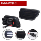 2X Smoke White LED Rear Bumper Side Marker Lamps for Honda CR-V (1997–2001)
