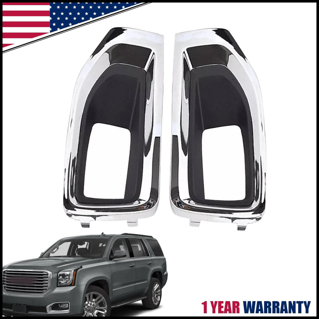 Pair Fog Light Lamp Bezel Chrome Trim Cover for GMC Yukon XL (2015–2020)
