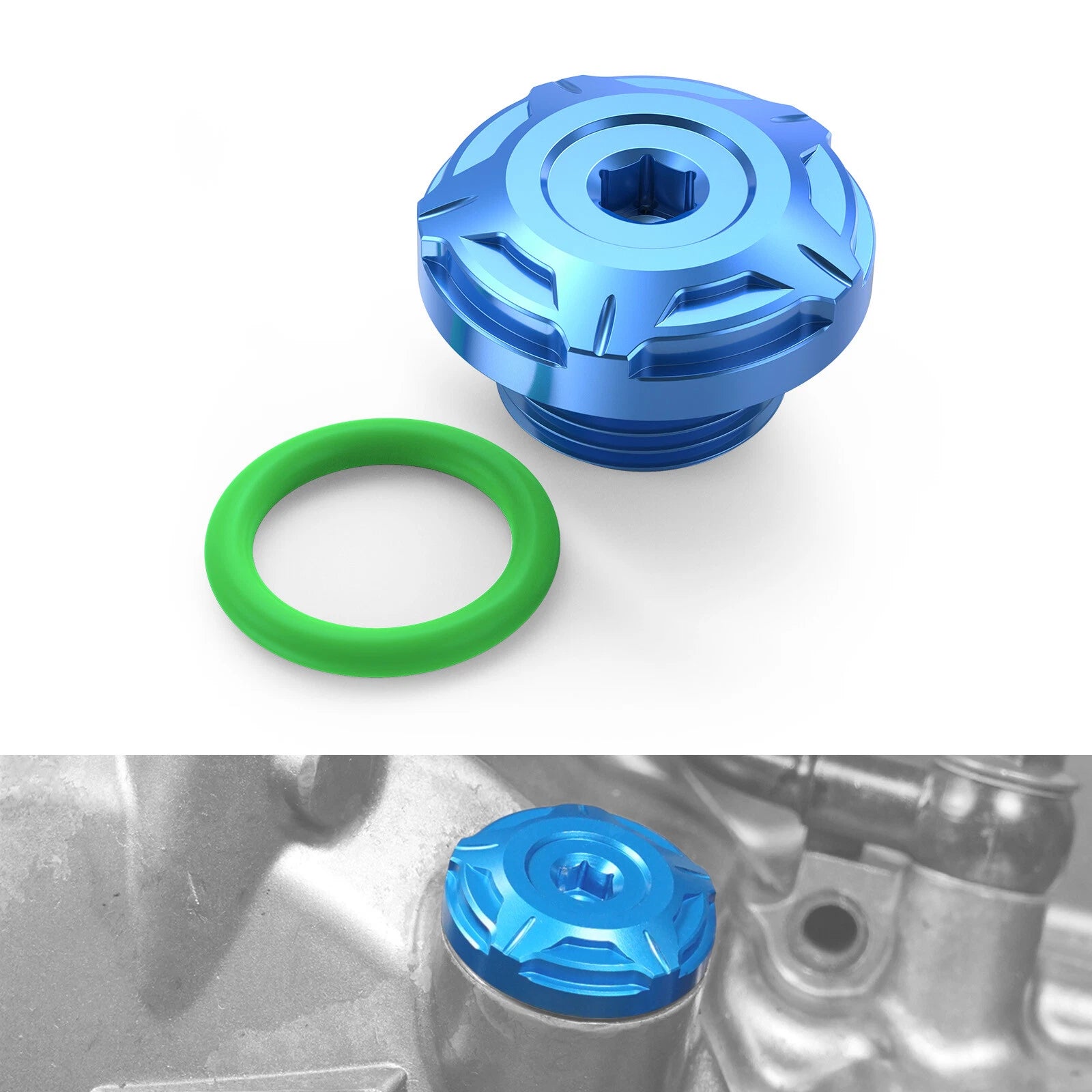 CNC Aluminum Oil Filler Cover Plug Cap for Suzuki DR650SE DR650S (1996–2024)