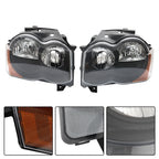 Set of 2 Black Headlights for Jeep Grand Cherokee (2008â2010)