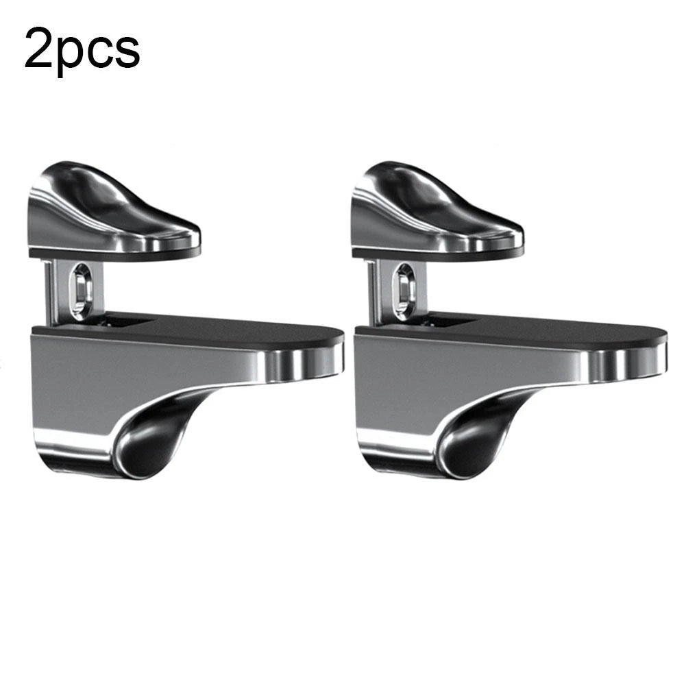 Adjustable Glass Shelf Brackets Set of 4 - Zinc Alloy