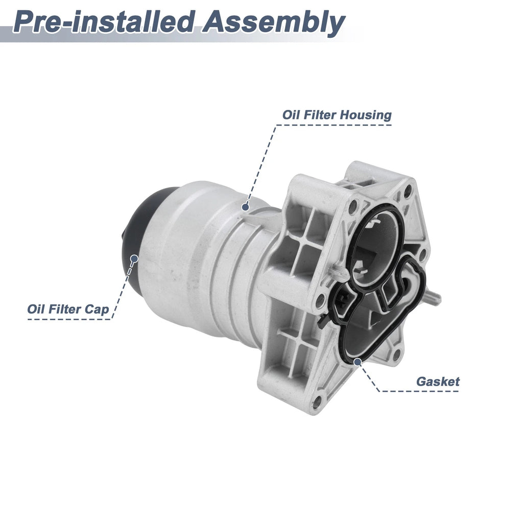 Engine Oil Filter Housing for Audi A6 Quattro (2019–2022) No. 06M115401E Set of 1