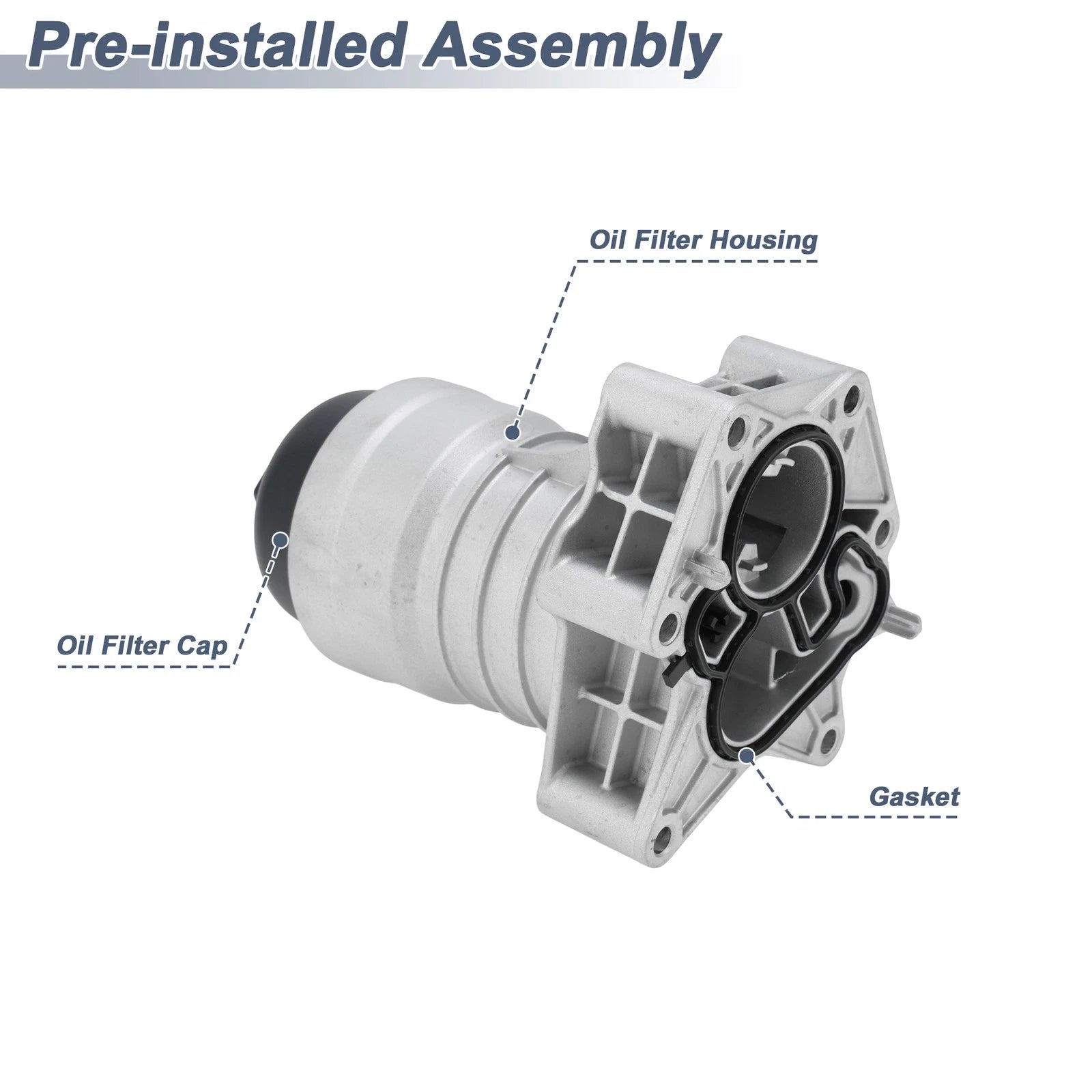 Engine Oil Filter Housing for Audi A6 Quattro (2019–2022) No. 06M115401E Set of 1