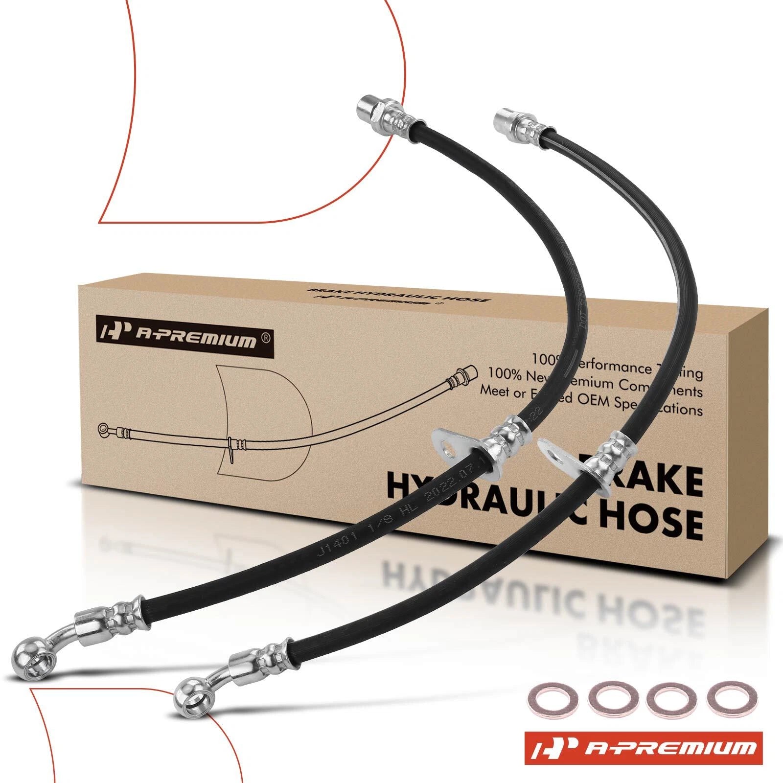 2X Front Brake Hydraulic Hose for Subaru Impreza (2008–2010)
