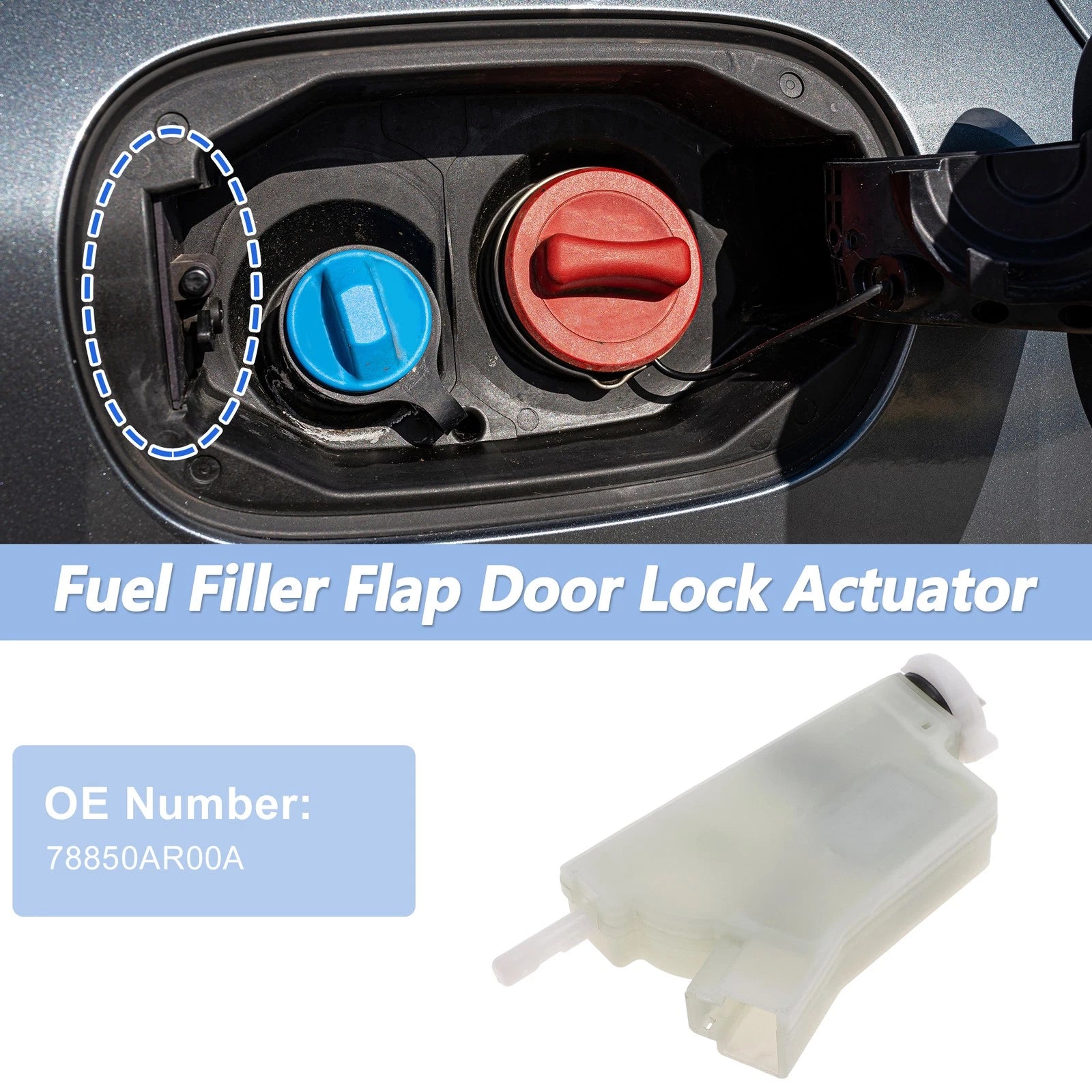 Set of 1 Fuel Filler Flap Door Latch Lock Actuator Motor for Nissan Rogue (2008–2013)